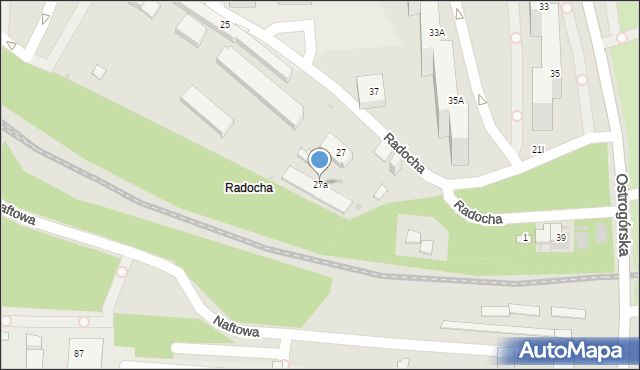 Sosnowiec, Radocha, 27a, mapa Sosnowca