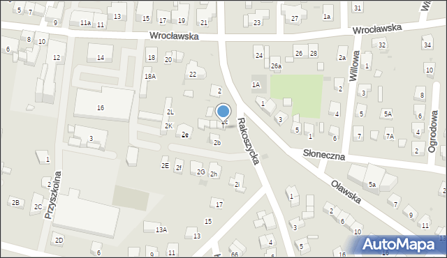 Środa Śląska, Rakoszycka, 2c, mapa Środa Śląska