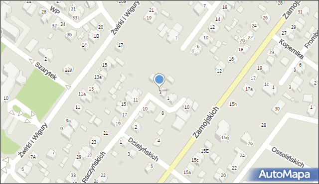 Środa Wielkopolska, Raczyńskich, 3, mapa Środa Wielkopolska