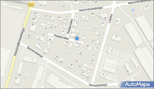 Środa Wielkopolska, Ratajczaka Franciszka, 17/19, mapa Środa Wielkopolska