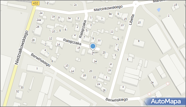 Środa Wielkopolska, Ratajczaka Franciszka, 17, mapa Środa Wielkopolska