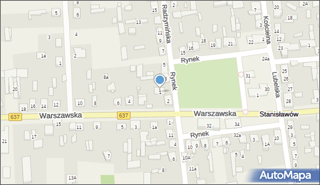 Stanisławów, Radzymińska, 1, mapa Stanisławów