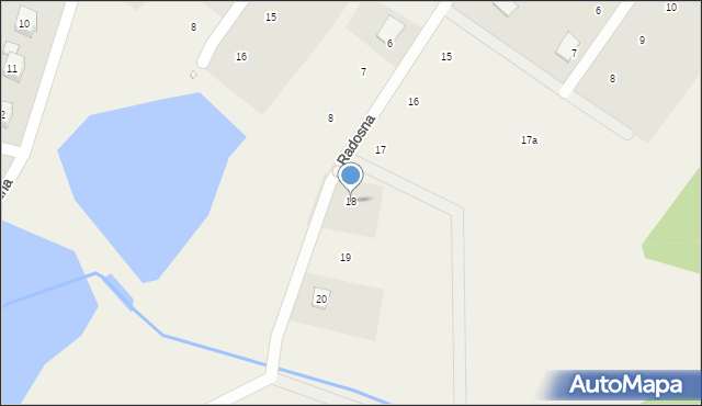 Staniszów, Radosna, 18, mapa Staniszów