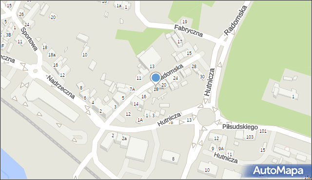 Starachowice, Radomska, 18, mapa Starachowic