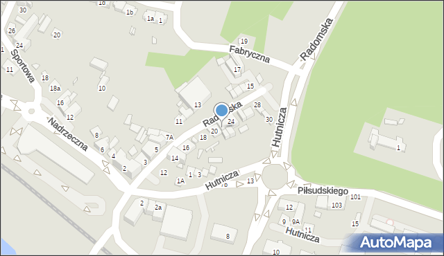 Starachowice, Radomska, 22, mapa Starachowic