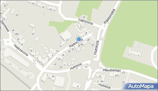 Starachowice, Radomska, 24, mapa Starachowic