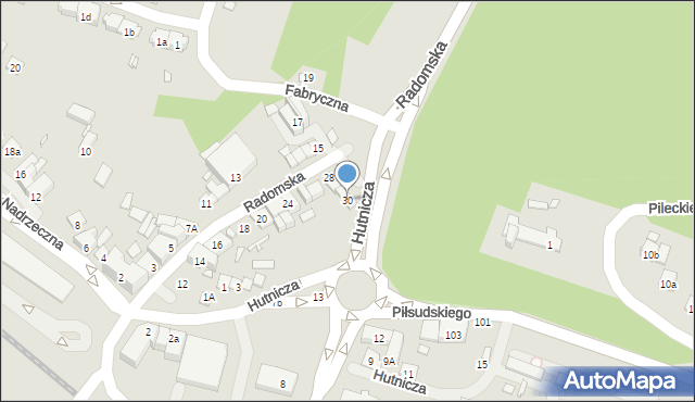 Starachowice, Radomska, 30, mapa Starachowic