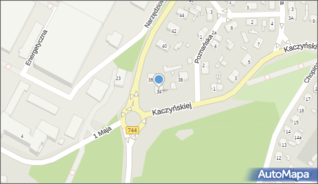 Starachowice, Radomska, 34, mapa Starachowic