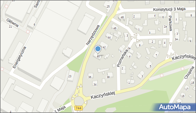 Starachowice, Radomska, 40, mapa Starachowic