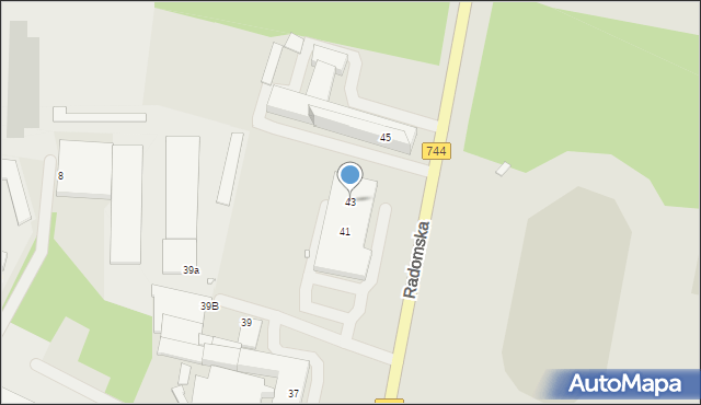 Starachowice, Radomska, 43, mapa Starachowic