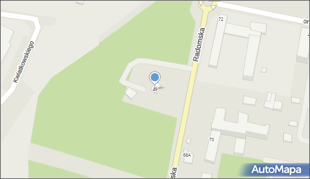 Starachowice, Radomska, 49, mapa Starachowic