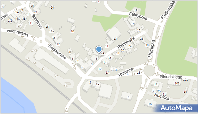 Starachowice, Radomska, 7, mapa Starachowic