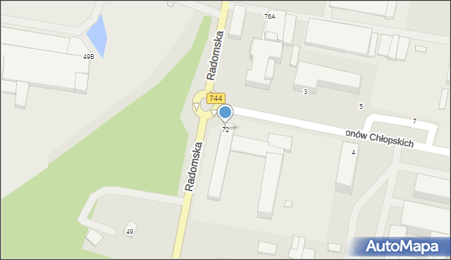 Starachowice, Radomska, 72, mapa Starachowic