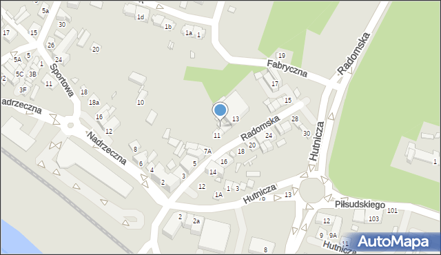 Starachowice, Radomska, 9, mapa Starachowic