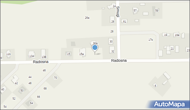 Stare Lipiny, Radosna, 15b, mapa Stare Lipiny