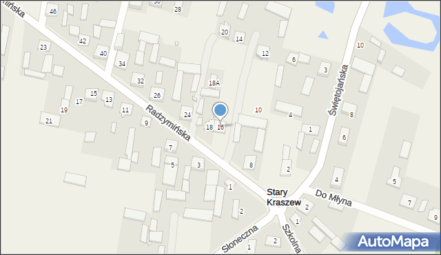 Stary Kraszew, Radzymińska, 16, mapa Stary Kraszew