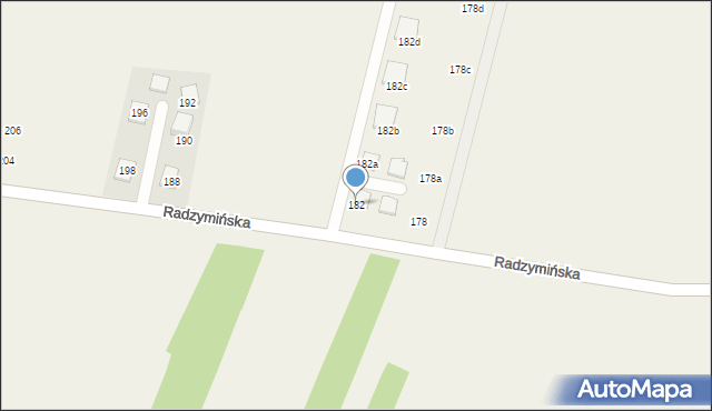 Stary Kraszew, Radzymińska, 182, mapa Stary Kraszew