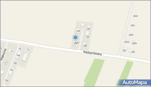 Stary Kraszew, Radzymińska, 198, mapa Stary Kraszew