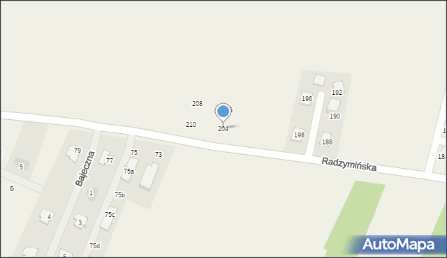 Stary Kraszew, Radzymińska, 204, mapa Stary Kraszew