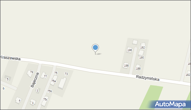 Stary Kraszew, Radzymińska, 206, mapa Stary Kraszew