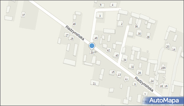 Stary Kraszew, Radzymińska, 23, mapa Stary Kraszew