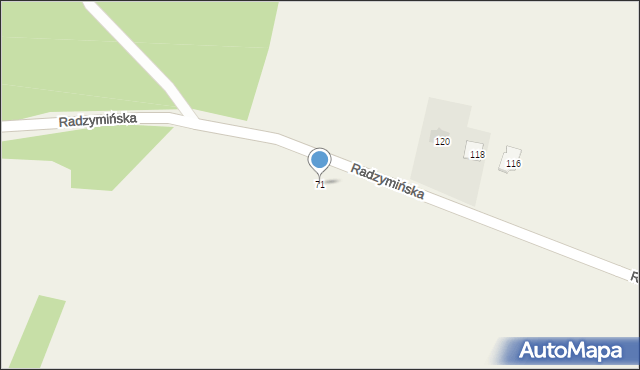 Stary Kraszew, Radzymińska, 71, mapa Stary Kraszew