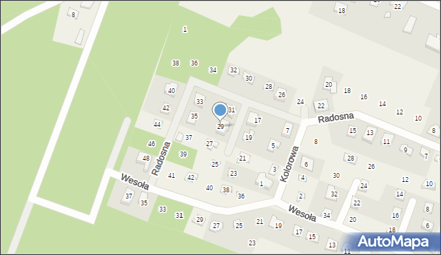 Stęszewko, Radosna, 29, mapa Stęszewko