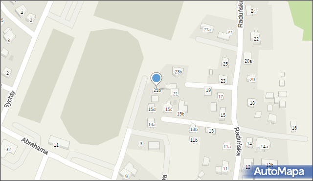 Stężyca, Raduńska, 21b, mapa Stężyca