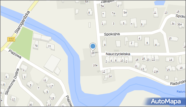 Straszyn, Raduńska, 10, mapa Straszyn