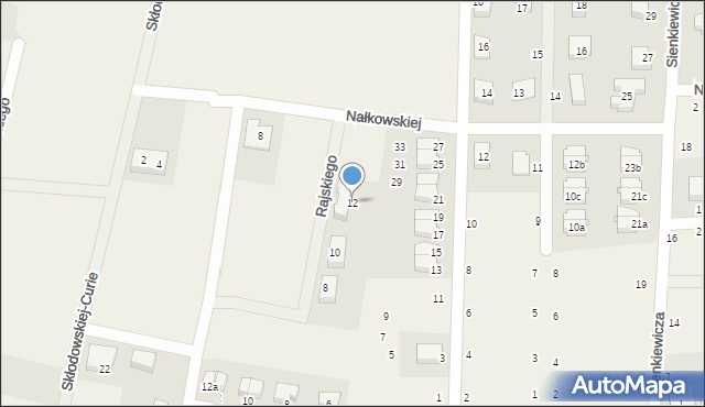 Strzebielino, Rajskiego Ryszarda, ks., 12, mapa Strzebielino