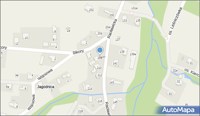 Sułkowice, Racławicka, 208, mapa Sułkowice