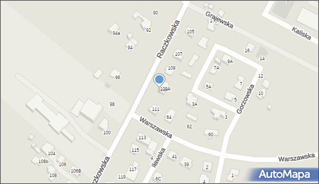 Suwałki, Raczkowska, 109b, mapa Suwałk