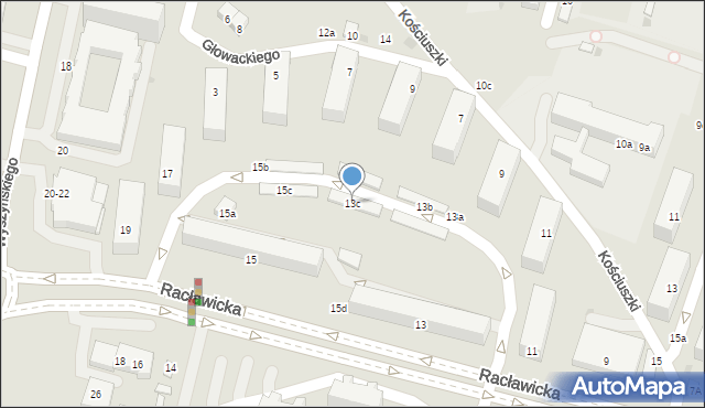 Świdnik, Racławicka, 13c, mapa Świdnika