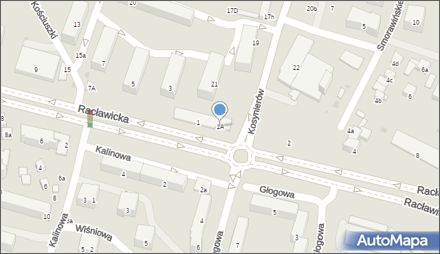 Świdnik, Racławicka, 1A, mapa Świdnika