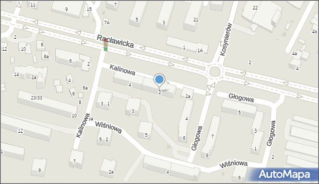 Świdnik, Racławicka, 2, mapa Świdnika