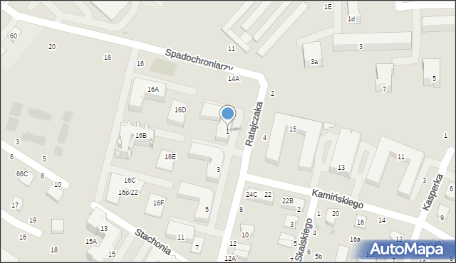 Świdnik, Ratajczaka Bronisława, 1, mapa Świdnika