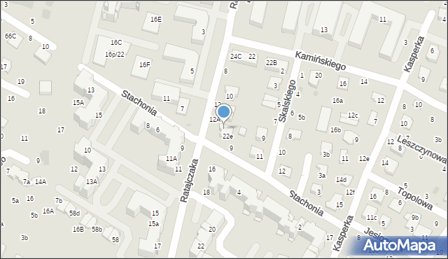 Świdnik, Ratajczaka Bronisława, 14, mapa Świdnika