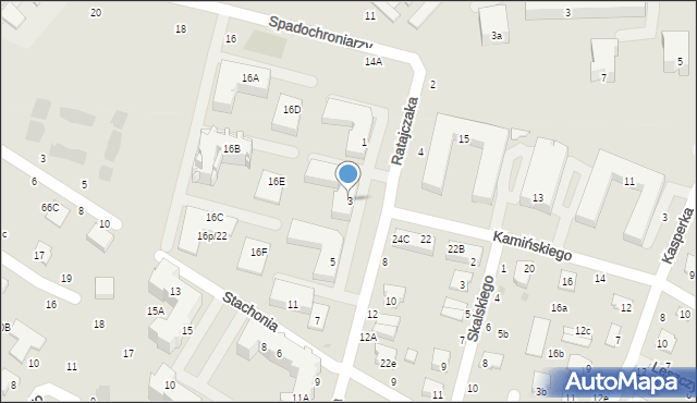 Świdnik, Ratajczaka Bronisława, 3, mapa Świdnika