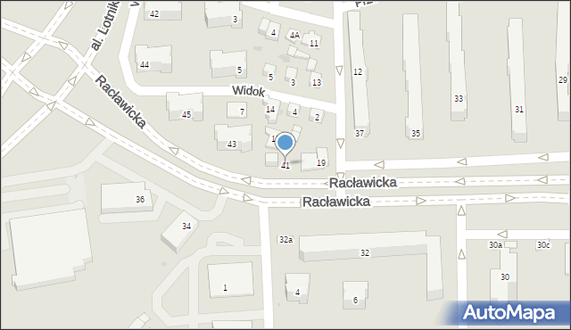 Świdnik, Racławicka, 41, mapa Świdnika