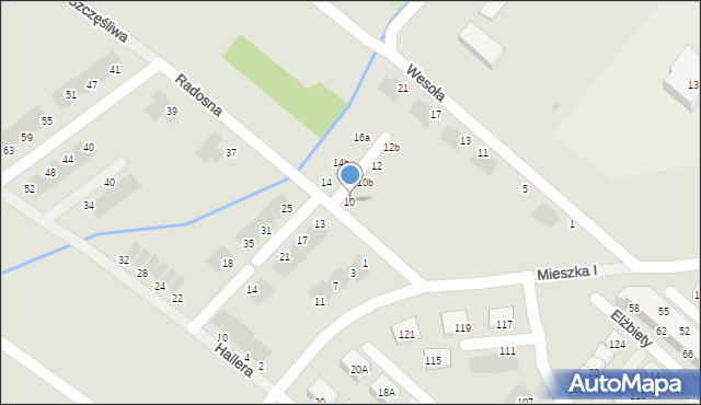 Świebodzice, Radosna, 10, mapa Świebodzice