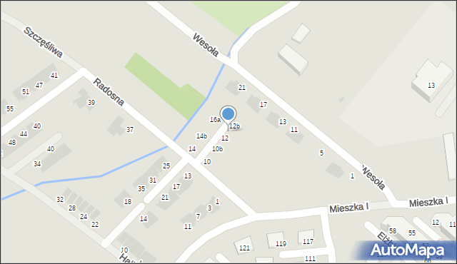 Świebodzice, Radosna, 12a, mapa Świebodzice