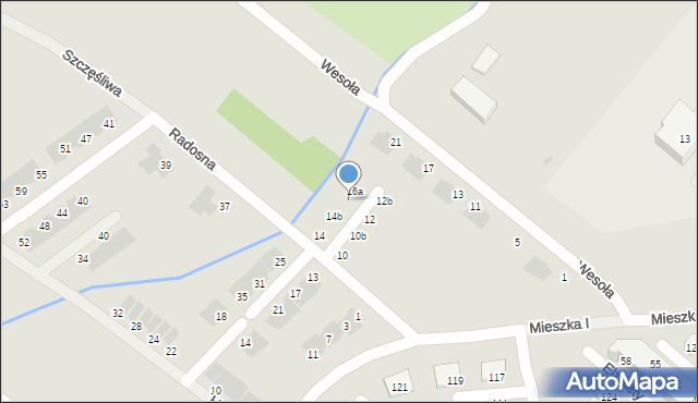 Świebodzice, Radosna, 16, mapa Świebodzice