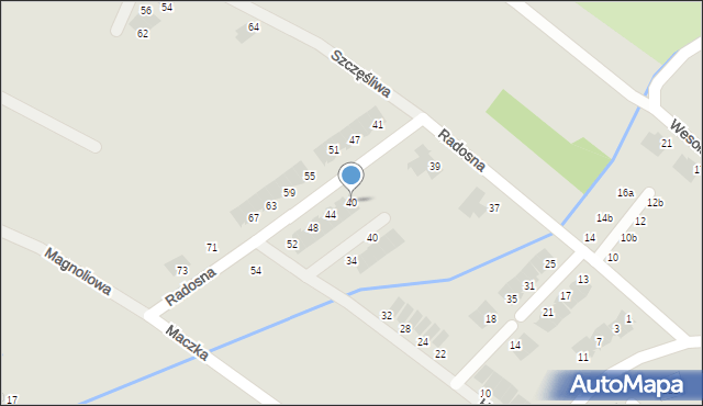 Świebodzice, Radosna, 40, mapa Świebodzice