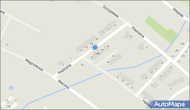 Świebodzice, Radosna, 50, mapa Świebodzice