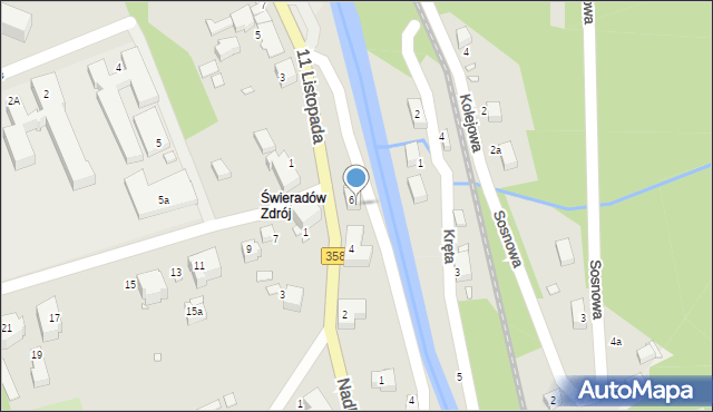 Świeradów-Zdrój, Ratowników Górskich, 9, mapa Świeradów-Zdrój