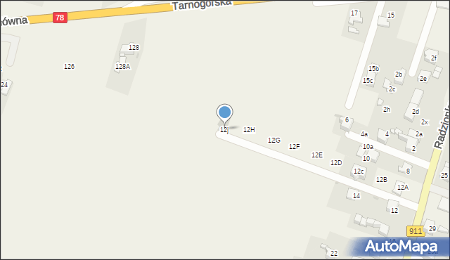 Świerklaniec, Radzionkowska, 12j, mapa Świerklaniec