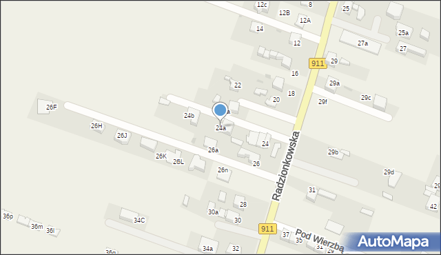 Świerklaniec, Radzionkowska, 24a, mapa Świerklaniec