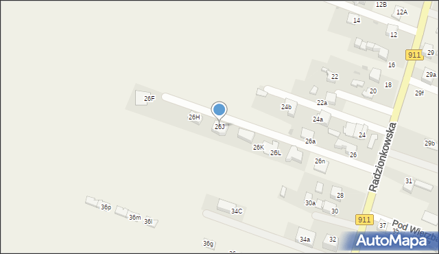 Świerklaniec, Radzionkowska, 26J, mapa Świerklaniec