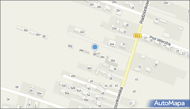 Świerklaniec, Radzionkowska, 36c, mapa Świerklaniec