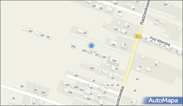 Świerklaniec, Radzionkowska, 36d, mapa Świerklaniec
